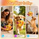 Colorful Squeaky Hanging Dog Toy for Pet Parents, Trainers & Multi-Dog Households Soft Cotton Plush with Built-in Bell & Squeaker Stretchy Elastic for Indoor/Outdoor Fetch & Training