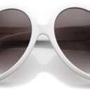 ZeroUV Oversized Heart Shaped Sunglasses UV400 Cute Trendy Love Fashion Eyewear for Women 52mm (White)