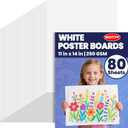 80 Sheets Poster Board, 11in x 14in White Poster Board, 250gsm Thickness Poster Paper, Poster Boards Paper Bulk for Craft, Drawing, DIY Project, Presentations, Display, Sign