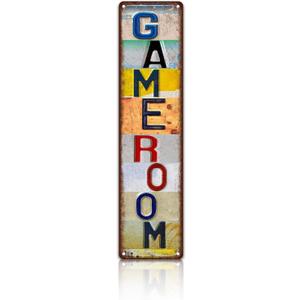Vintage Game Room Wall Decor Street Signs Home Metal Tin Signs 4 x 16 Inches