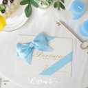 Blue Bows 24 PCS Baby Blue Satin Ribbon Bows 4" Pre-Tied Twist Tie Bow for Gift Wrapping Treat Bags Cake Pops Candy Apple Crafts Baby Shower Birthday Wedding Party Favors