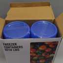 Freezer Storage Containers, [12 Pack-24 Oz] Airtight Plastic Food Storage Containers with Twist Top Lids, Soup, Meal Prep Containers | BPA Free | Stackable | Leakproof | Microwave/Dishwasher Safe