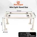 WeCooper Mini Split Ground Stand for 9000-48000 BTU Ductless AC Heat Pump,Heavy Duty Adjustable Mini Split Condenser Stand,Max Load 450LBS