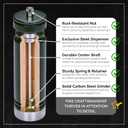 Modern Design Wood Pepper Grinder, 8 Inch Wooden Pepper Mill, Adjustable Coarseness Manual Peppermill, Innovative Starry Black Refillable Peppercorn Crusher with Steel Rotor, Gift, Personal, AE1