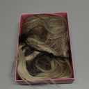 NAYOO Long Blonde Wavy Wig for Women - 26 Inch Middle Part Curly Synthetic Heat Resistant Fiber Wig for Daily Party Use (Ombre Blonde)