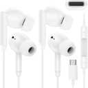 Earbuds Wired for iPhone 17e 17 Pro Max 17Pro Air Pods 16e 16 15 Plus, USB C Headphones Ear Buds Apple Corded USB C Earbuds with Microphone, USBC in-Ear Type C Earphones Android Noise Cancelling Bud (White)