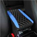 Moly Magnolia Car Center Console Cushion Pad, Universal Leather Waterproof Armrest Seat Box Cover Protector,Comfortable Car Decor Accessories Fit for Most Cars, Vehicles, SUVs (Blue)