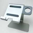 2 in 1 Charger Stand Compatible with Apple Watch Series Ultra2/Ultra/10/9/8/7/6/5/4/3/2/1/SE (38mm/40mm/41mm/42mm/44mm/45mm/46mm/49mm) and Compatible with iPhone of All Series - Silver