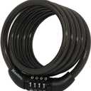 Master Lock Bike Lock Cable with Combination Black, 8143D
