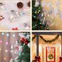 8 Pcs Clear Christmas Ornaments Irregular Shaped Fillable Ornament Crafts Xmas Tree Decoration Creative for Holiday Pendant (Heart&Bulb)