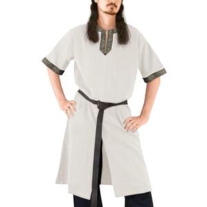 Mens Medieval Renaissance Mercenary Scottish Costume Viking LARP Costume Tunic Halloween Tops XXL