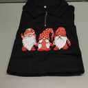 Merry Christmas Sweatshirts for Women Gnomes Santa Christmas Sweatshirt Cute Long Sleeve Pullover Top (Medium, High Collar Quarter -Black)