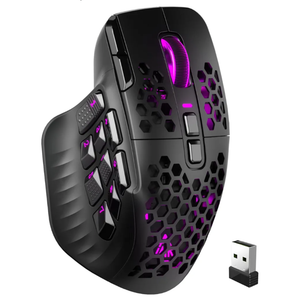 SOLAKAKA SM809 Pro Gaming Mouse with 9 Side Buttons,24000 DPI RGB Mouse for Gamer,16 Programmable Macros MMO Mouse,Black