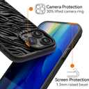 Compatible for iPhone 14 Pro Case Cute Aesthetic - Durable Fashion Funny Phone Case - Girly Black Zebra Print Pattern Print Cover Design for iPhone 14 Pro 6.1" Black