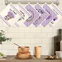 Kitchen Swedish Dishcloths with Hooks - 6 Pack Reusable Dish Cloths for Washing Dishes Fast Drying Cute Fun Swedish Dish Towels Washable Cleaning Sponge, Bicycle Lavender