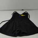 yoeasy Women's Sleeveless Deep V Neck Shorts Denim Romper Spaghetti Strap Tie Backless Ruffle Jean Overalls S