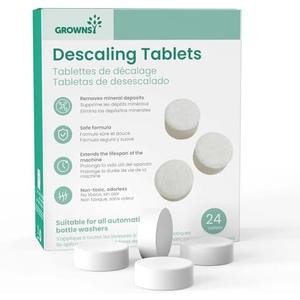 GROWNSY Descaler Tablets, Descaling Tablets Compatible with Momcozy, Baby Brezza, Papablic Bottle Washer, Effective for Bottle Washer, Warmer, Sterilizer, Formula Maker & Baby Feeding Essentials, Expiration Date 04/2027
