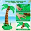 75 Inch Hawaiian Inflatable Limbo Party Game Set Palm Tree Limbo Outdoor Toys Tropical Theme Fun Pole for Summer Outdoor Beach Pool Birthday Party Activities