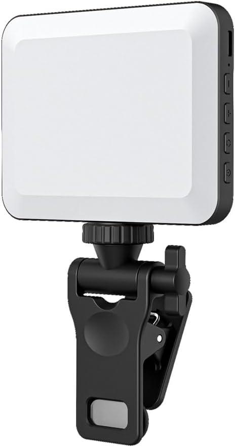 Rechargeable Selfie Ring Light with Adjustable Brightness, for Selfies, Live Streaming & Video Conferencing Phone Light Clip