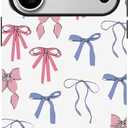 for iPhone 17 Pro Max Case, Cute Bow Ribbon Phone Case for Women Girl, Aesthetic Shockproof Hybrid 2-Layer Hard Shell Protective Cover, Colorful