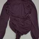 Avidlove Women Long Sleeve Bodysuit Turtle Neck Shapewear Body Suits Mesh One Piece Leotard Shirt Going Out Tops Fall Outfits, M, Dark Purpl