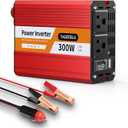 500W Power Inverter DC 12V to 110V AC Car Inverter with 4.2A Dual USB(18W) Charging Ports, Dual AC Adapter for Laptops