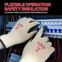 Insulated Electrician Gloves 400V High Voltage Electrical Gloves,Rubber Safety Work Gloves,Non Slip,Non Electric Shock (Large)