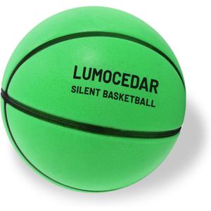 Lumocedar Silent Basketball Size 7 (29.5")  Grooved Airless Indoor Basketball Foam Basket-Ball Indoor Training Real Bounce Feeling Higher Quieter Compression Packaging