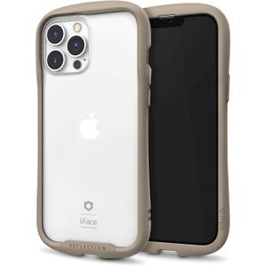 iFace Reflection Designed for iPhone 13 Pro Max (6.7")  Cute Shockproof Hybrid [9H Tempered Glass + Bumper] Wireless Charging Compatible Clear Case - Beige