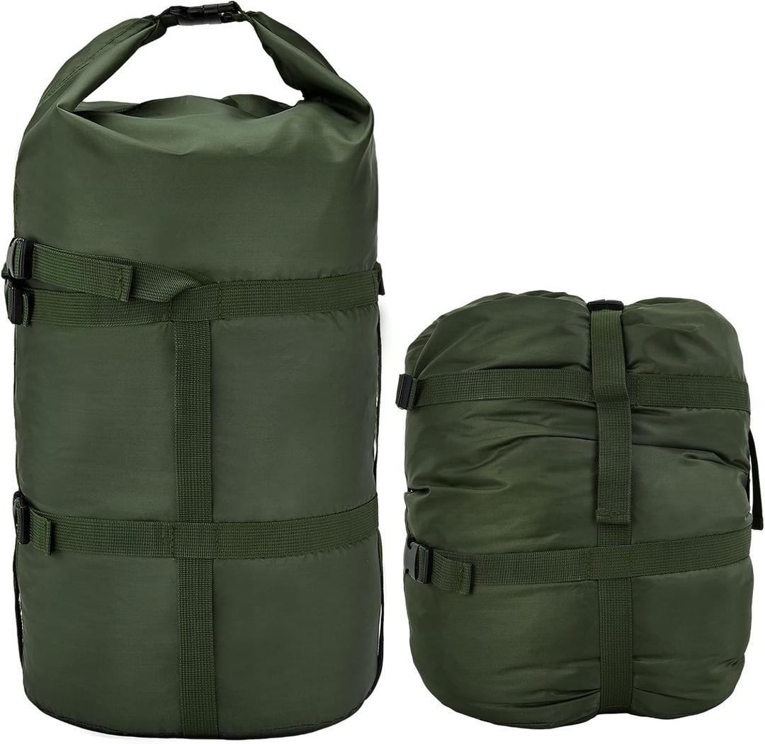 MOOCY Compression Stuff Sack, 12L/24L/45L Sleeping Bag Cover Sack Sleeping Bags Storage Stuff Sack Organizer - Great Sleeping Bags Clothes Camping Hiking Backpacking