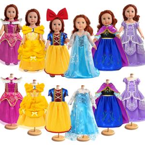 WONDOLL 18 inch Doll Clothes and Accessories, Pricess Costumes Dress, 6 Pieces, 18 inch