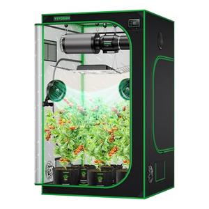 Amazon.com: VIVOSUN S448 4x4 Grow Tent, 48"x48"x80" High Reflective Mylar with Observation Window and Floor Tray for Hydroponics Indoor Plant for VS4000/VSF4300 : Patio, Lawn & Garden