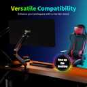 Monitor Stand Arm, Dynamics Touch Function, RGB Single Monitor Stand ArmFits 17-32" Screens,Support up to 19.84 lbs,Adjustable Desk Mount,Gas Spring Clamp Monitor Arm,Quick Release Plate