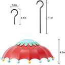 Beserie Baffle for Bird Feeder Cover with 3 Hooks, Suitable for Hummingbird Feeders, Built-in Moat, Protective Rain Cover, 14 inches, Purple