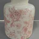 Blue Floral Vase 7.8 Inch Retro Rustic Chinoiserie Floral Vase Ice Cracked Ceramic Large Holder for Home Decor Bookshelf Office Living Room Chinoiserie Decors