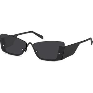 Retro Cat Eye Square Sunglasses for Women Trendy Metal Frame Vintage UV400 Protection FZN901