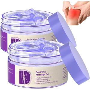 2 PCS Soothing Relief Massage Gel, Joint Gel Purple Gel Cooling Soothing Knees, Lumbar, Neck, Back, Shoulders, Hands, and Feet Body Ceams