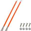 Snow Plow Blade Markers Guides Kit 304 Stainless Steel Joint 28'' Upgraded Thickened Material High Visibility Never Break Never Rust Fit for Most Snow Plow (Orange)
