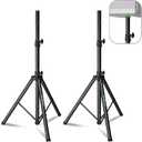 Pair of Speaker Tripod Stands Height Adjustable from 43.7'' to 70.8'' PA DJ Party Tripod Speaker Stand 35mm Compatible Insert