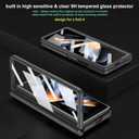 for Samsung Galaxy Z Fold 4 Case with New Slim S Pen (2023) Holder & Capacitance Pen, Screen Protector, Hinge Protection, Camera Protection Stand Cover 5G 2022, Black