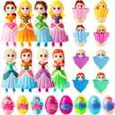 8 Pack Prefilled Easter Eggs with Princess Dolls, Princess Eggs Fillers Easter Basket Stuffers for Toddler Kids Girls, Party Favors Surprise Essentials Gifts