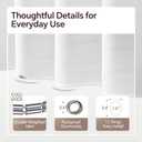 White Waffle Shower Curtain, Waffle Weave Striped Shower Curtain Hotel Luxury White Fabric Shower Curtains for Bathroom