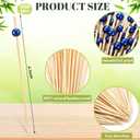 Reallnaive 300 Pcs Cocktail Pick Pearl Fancy Toothpick for Appetizer 4.7 Inch Long Skewer for Drink Fruit Food Bamboo Stick Wedding Bridal Shower Decoration Charcuterie Accessories (Navy Blue)
