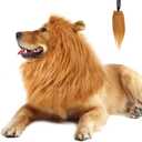 CPPSLEE Lion Mane for Dog Costumes, Realistic Wig for Medium to Large Sized Dogs, Halloween Costumes (Brown)