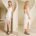 JOY IN LOVE Kitten Heels for Women Open Toe Ankle Strap Low Heel Sandals Party Wedding Dress Shoes Black Patent US7