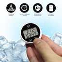 Ice Bath Thermometer with Timer, Waterproof Floating Water Thermometer for Cold Plunge Tub, -20℃ to 70℃ Digital Bath Thermometer for Bathtub, Pool, Hot Tub（Black）