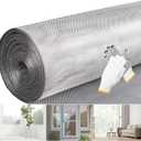 304 Stainless Steel Window Screen Mesh Roll, 47 inch x 98 ft Window Screen Mesh, Stainless Steel Wire Mesh Screen for Door Porch Patio