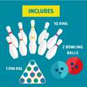 Chuckle & Roar 10-Pin Kids Bowling Set with Pin Pal Indoor Active Game for Family Game Night, Easy Setup & Cleanup, Color & Number Learning Toy, Ages 3+, Medium