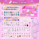 Girls Charm Bracelet Making Kit - Unicorn 166 Pcs Jewelry Supplies Set Kids Make Charms Bracelets Kits Creative Toys Birthday Gifts for Age 5 6 7 8 9 10 11 12 Year Old Girl Children DIY Art Craft Set (colorful)