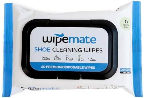 Pack Of 3 WIPEMATE Shoe, Sneaker, Suede & Leather Cleaner Wipes Premium Wipes for Dirt, Stains, Scuffs & Care for All Footwear